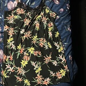 Floral Black Pajamas